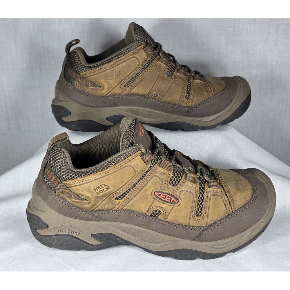 Keen Lansing Low Work Shoes Mens 8.5 Wide Brown Steel Toe 1027342 Hiking Trail - Picture 11 of 15